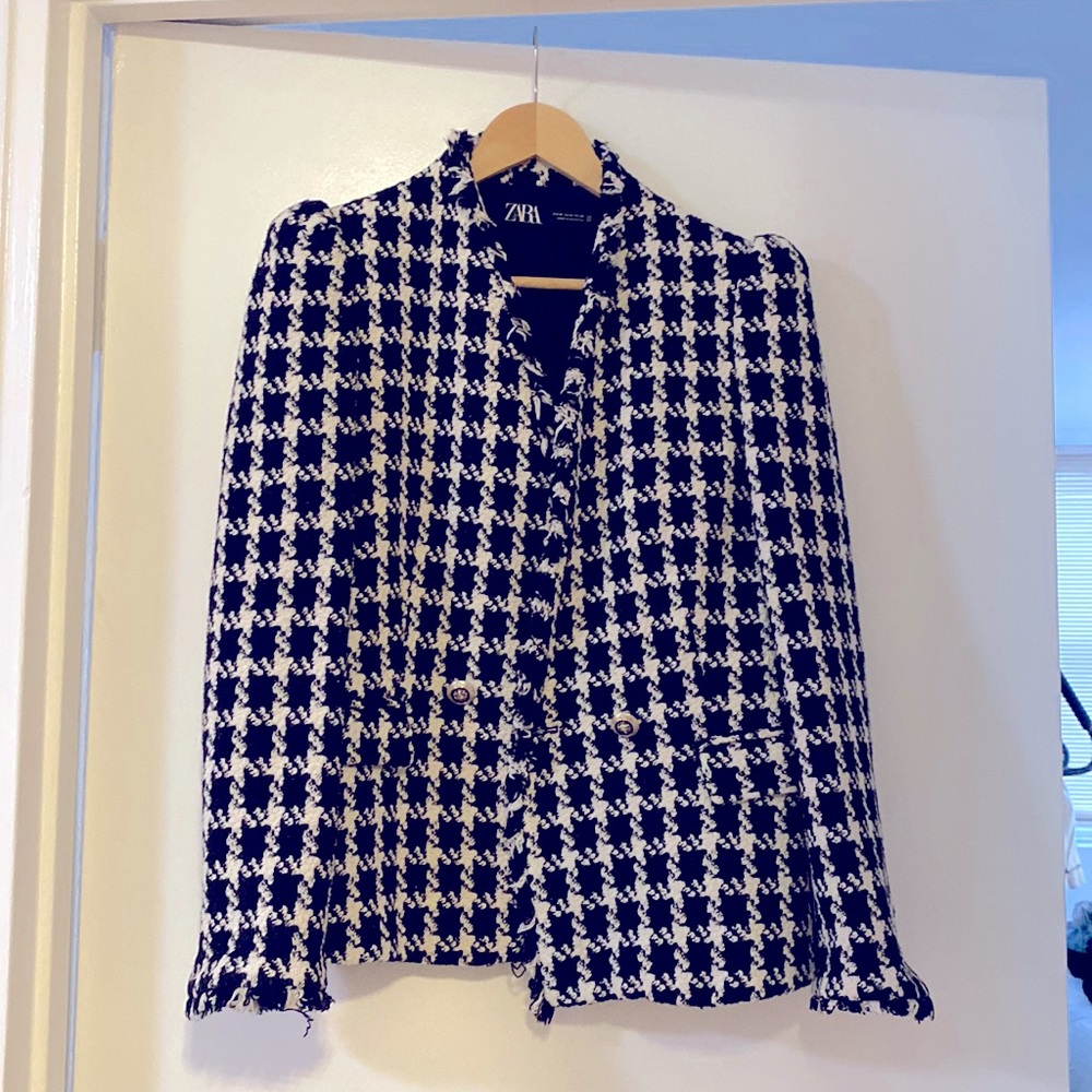 Zara tweed blazer size M